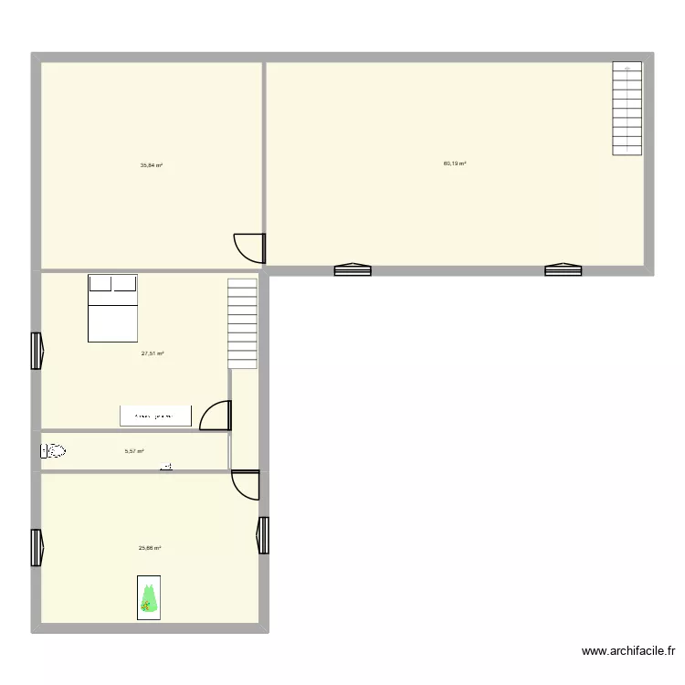 1er etage maison drac&eacute;. Plan de 5  et 155 m²