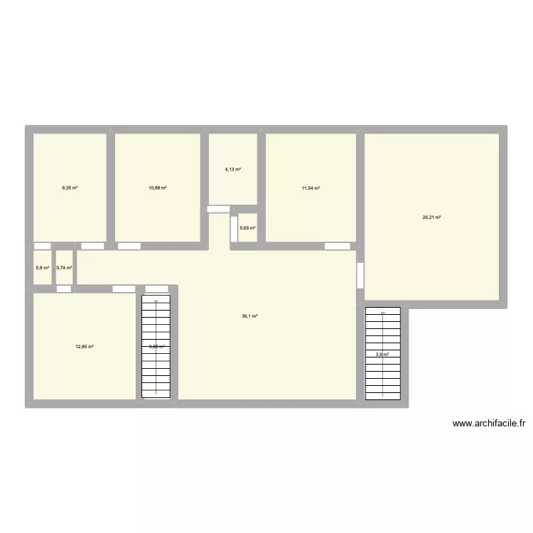 Maison chemin du colombier. Plan de 12  et 120 m²