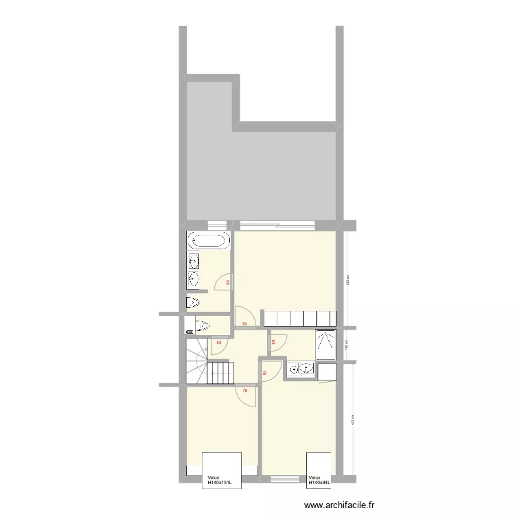 Banning 83 3e &eacute;tage : Portes. Plan de 0 pièce et 0 m2