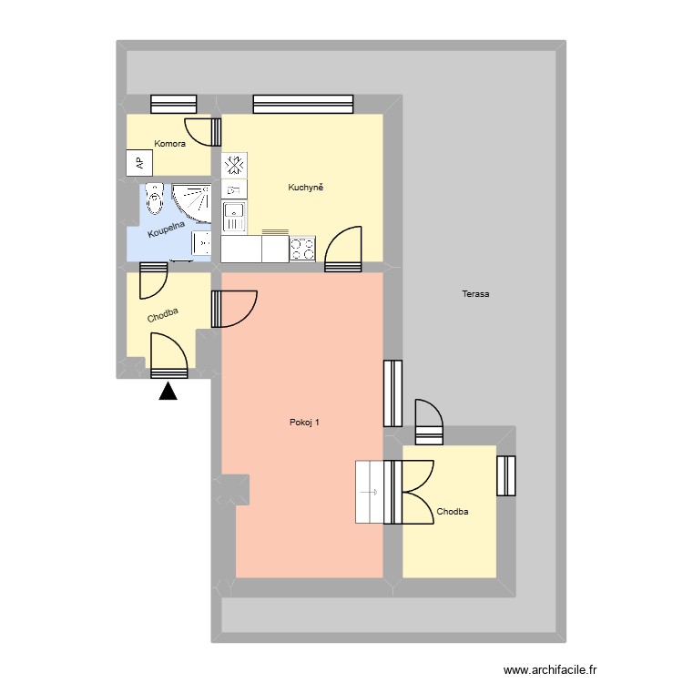 Majakovského 877, byt 32. Plan de 0 pièce et 0 m2