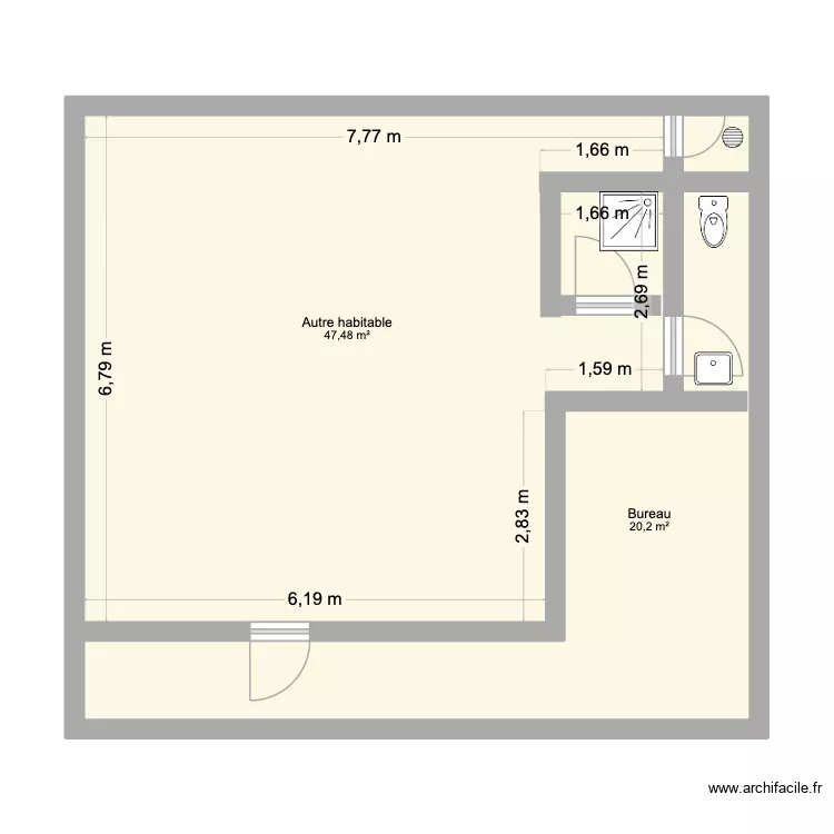 étage. Plan de 2 et 68 m² étage. Plan de 2 et 68 m²