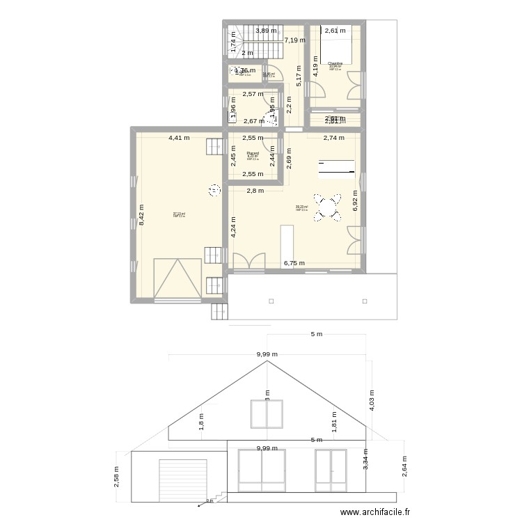 Maison_SK. Plan de 11 pièces et 191 m2