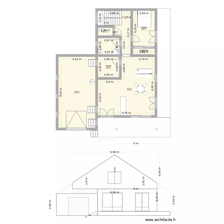Maison_SK. Plan de 11  et 191 m²