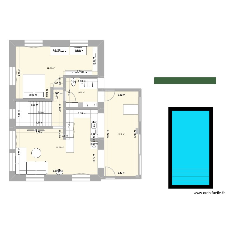 Maison bis. Plan de 0 pièce et 0 m2