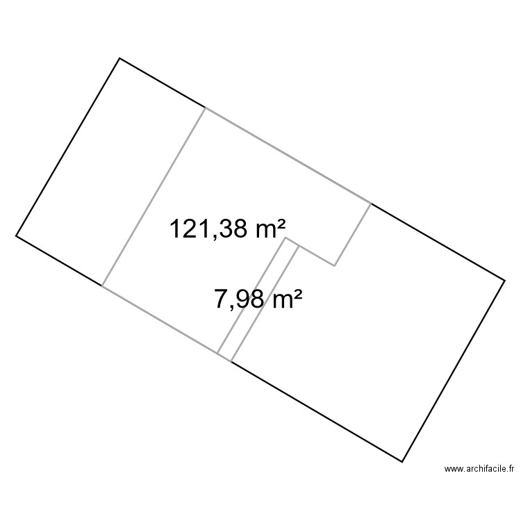 romu2. Plan de 2 pièces et 129 m2