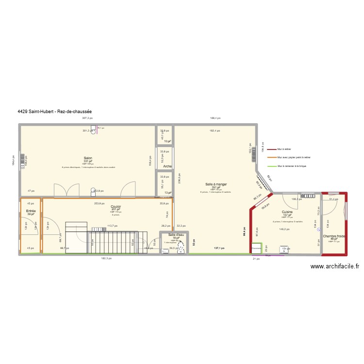 4429 Saint-Hubert. Plan de 27 pièces et 216 m2