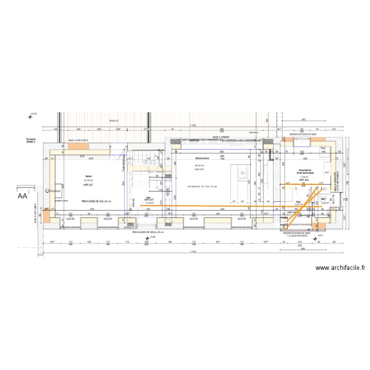 feu provisoire. Plan de 0 pièce et 0 m2