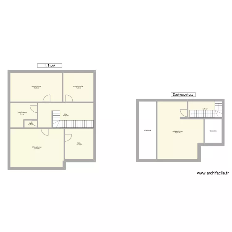Grundriss Wohnung Meckenbeuren. Plan de 11 Pièces et 147 m²