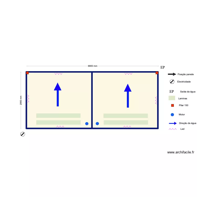 Laranjeiro. Plan de 2 et 19 m² Laranjeiro. Plan de 2 et 19 m²