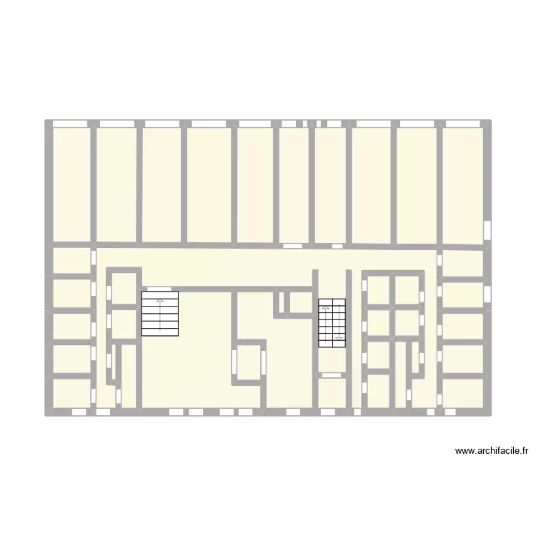 fontaine parking. Plan de 38  et 43 m²