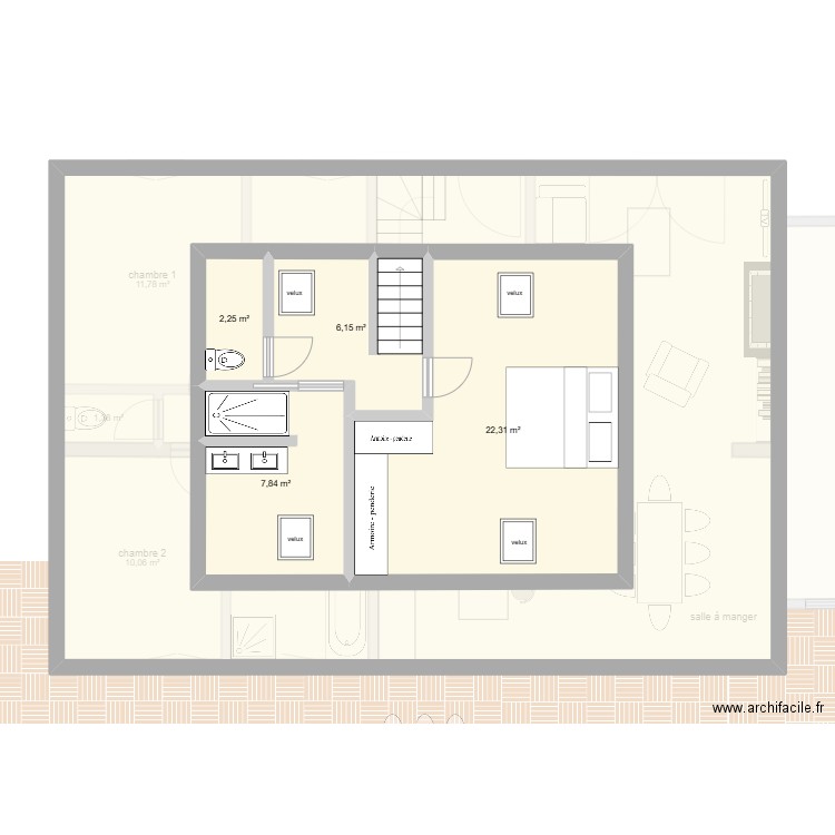 RDC VOISINNE. Plan de 12 pièces et 265 m2