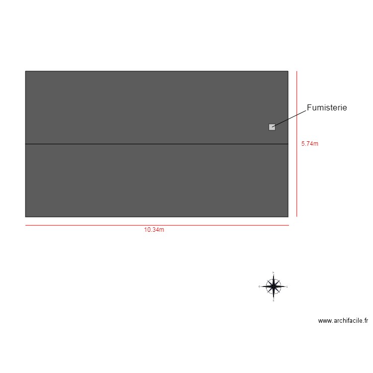 toiture bac acier gris anthracite Ral 7016. Plan de 0 pièce et 0 m2