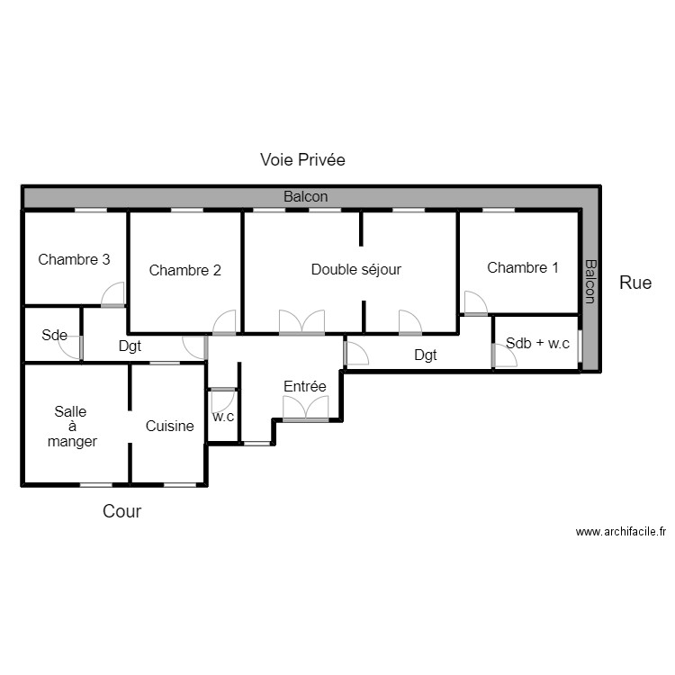 DEL POZZO. Plan de 12 pièces et 252 m2