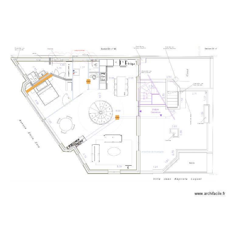 plan caroline a l echelle. Plan de 0 pièce et 0 m2