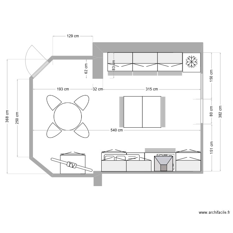 Cuisine / Véranda. Plan de 0 pièce et 0 m2