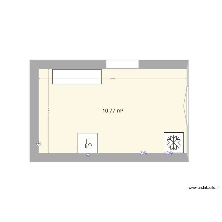 Cuisine. Plan de 1 Pièce et 11 m² Cuisine. Plan de 1 Pièce et 11 m²