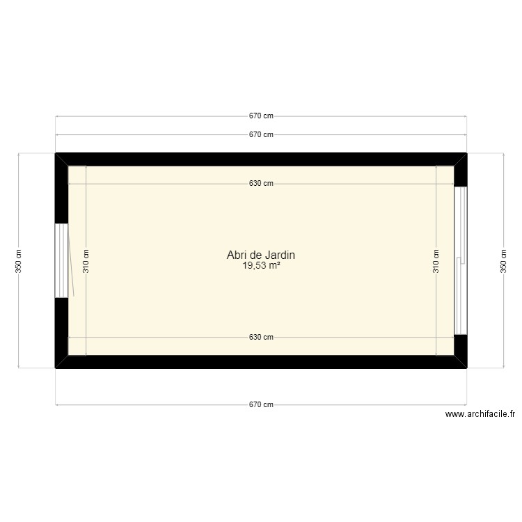 Abri de Jardin. Plan de 0 pièce et 0 m2