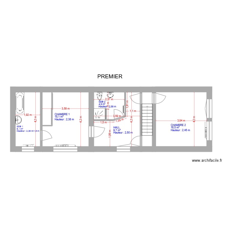 EXISTANT2025_PREMIER. Plan de 0 pièce et 0 m2