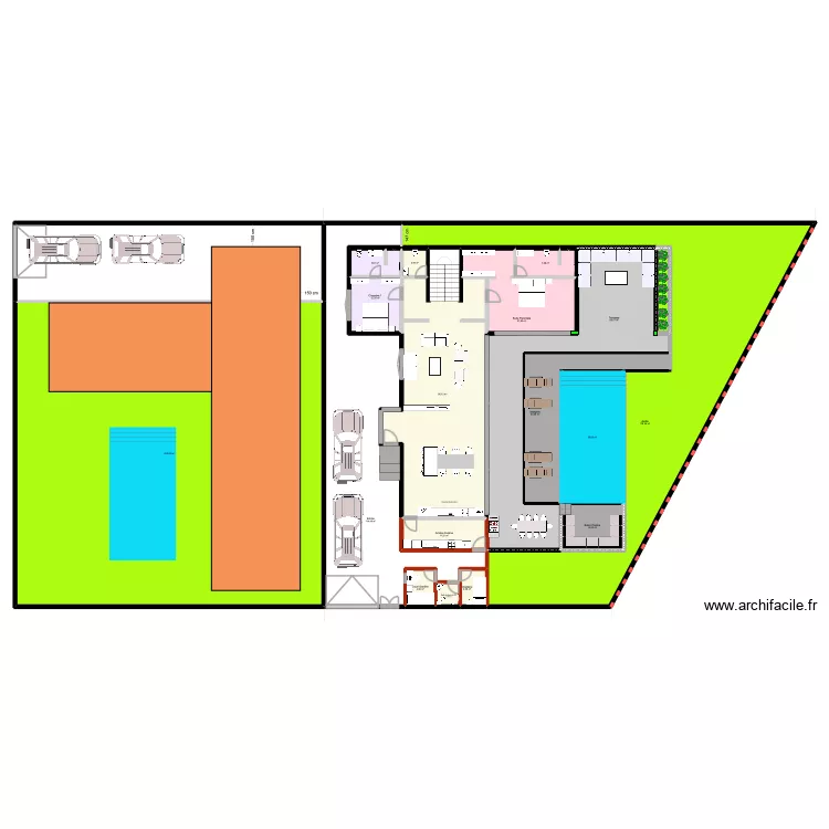 Villa 4 V9. Plan de 40 pièces et 2358 m² Villa 4 V9. Plan de 40 pièces et 2358 m²