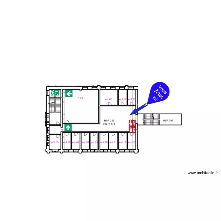 Sainte-Marie 1,5 &eacute;tage ok. Plan de 