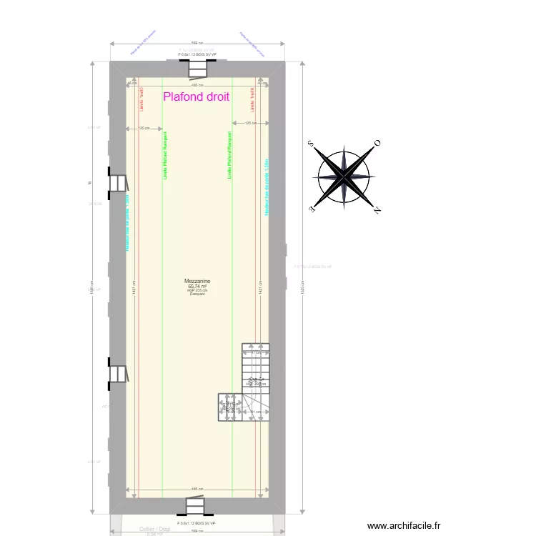 TOULET TITOY (Anoye). Plan de 