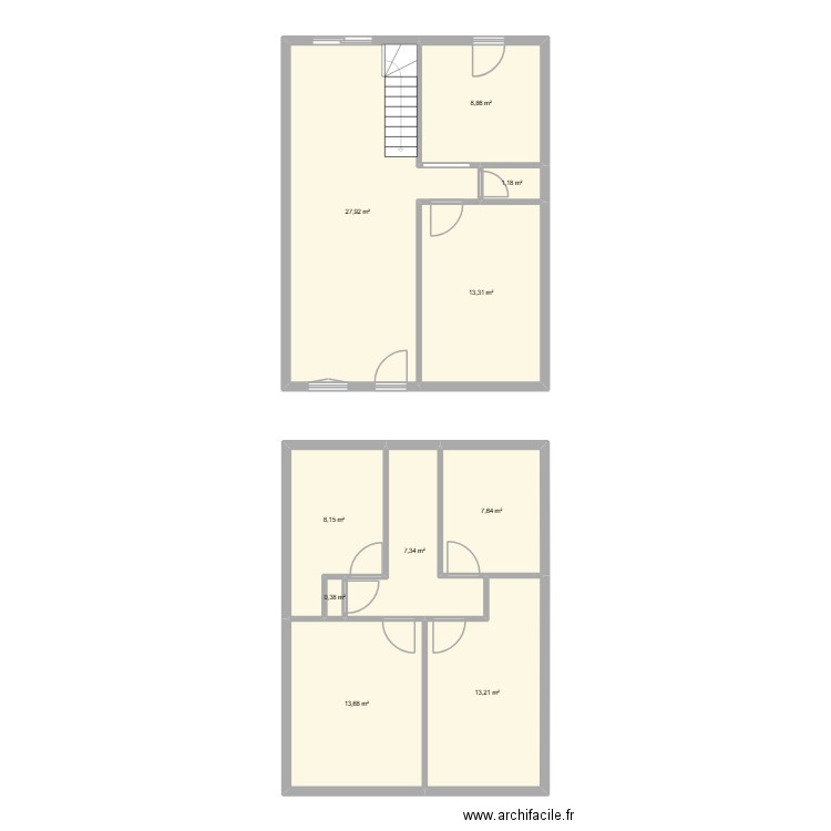 maison. Plan de 10 pièces et 102 m2