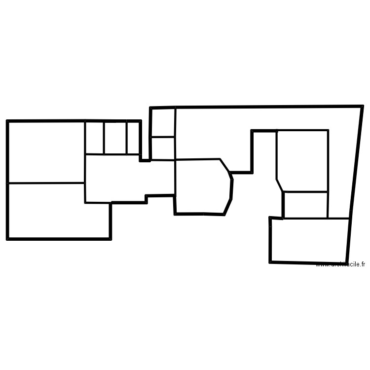 hajjar . Plan de 5 pièces et 198 m2