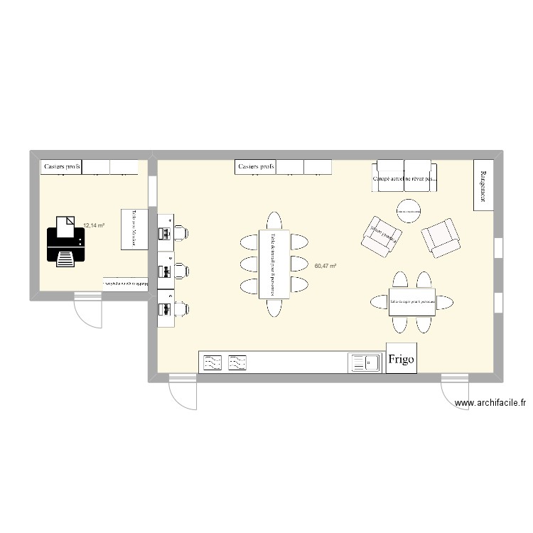 salle des profs. Plan de 0 pièce et 0 m2