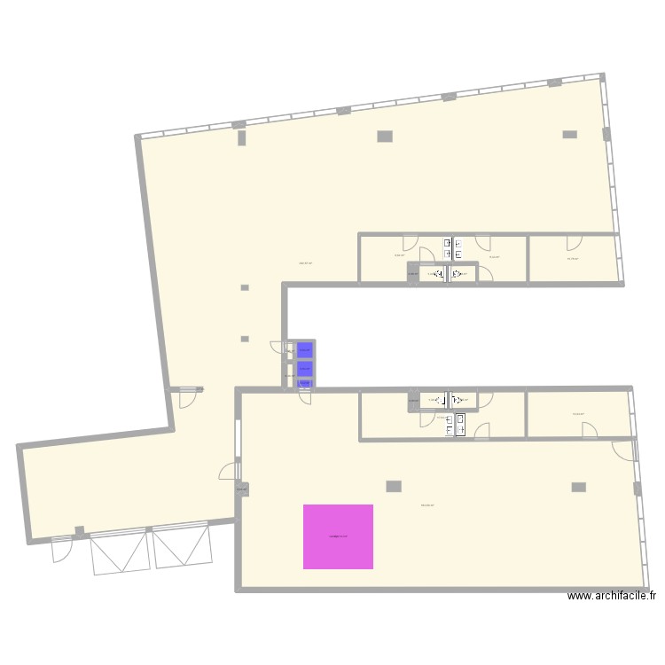 Atelier 15/16 robotisation. Plan de 19 pièces et 546 m2