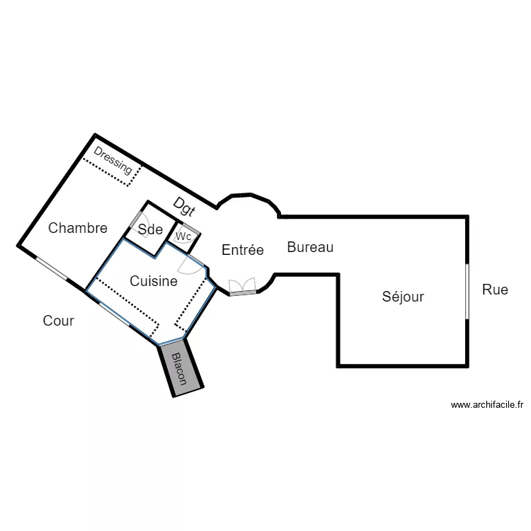 Dahan  lola. Plan de 