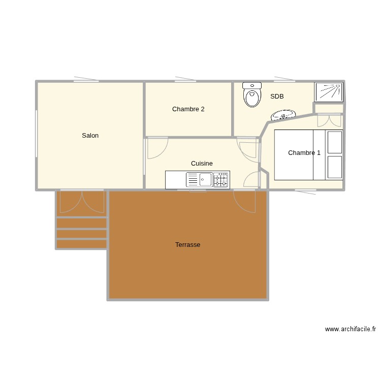 MobilHome. Plan de 12 pièces et 39 m2
