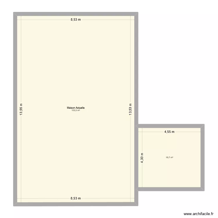 plan de masse. Plan de 2  et 135 m²