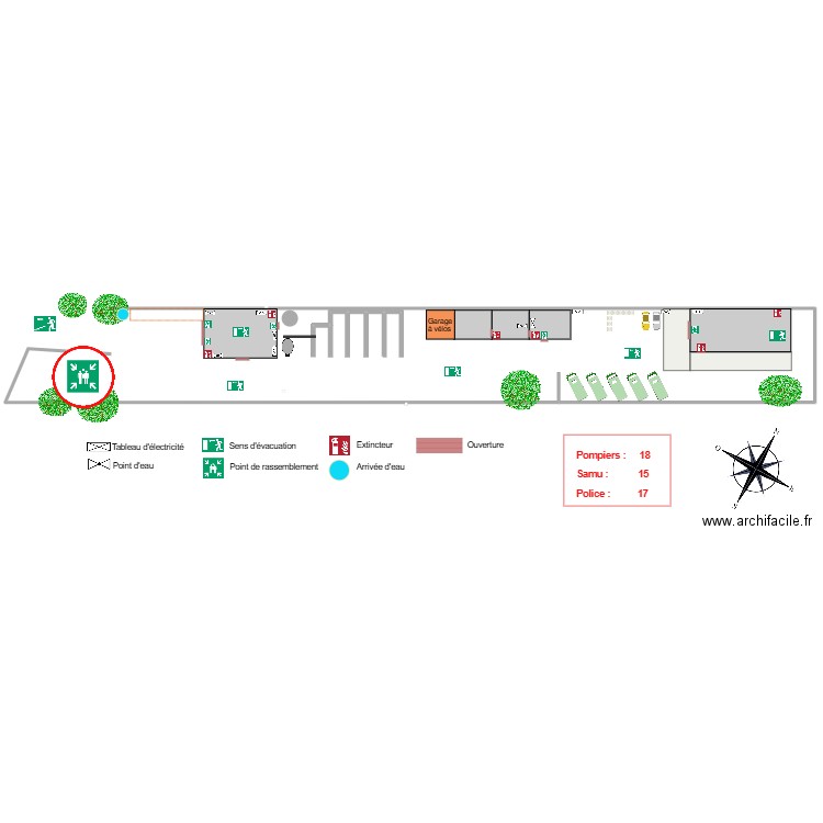 Plan d'évacuation Fondeyre . Plan de 0 pièce et 0 m2