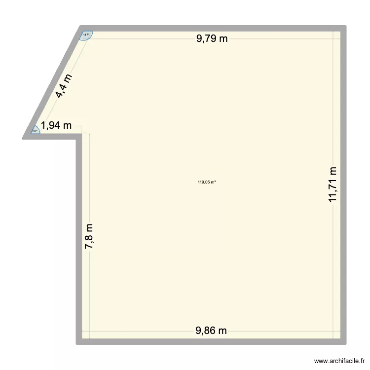 alfred naquet. Plan de 1  et 119 m²
