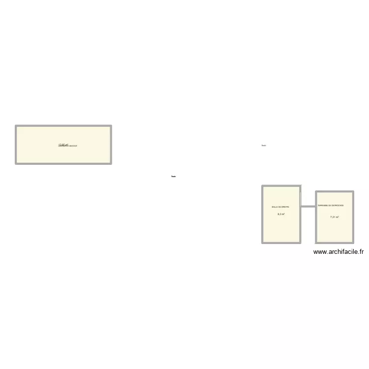 GREFFE. Plan de 3  et 30 m²