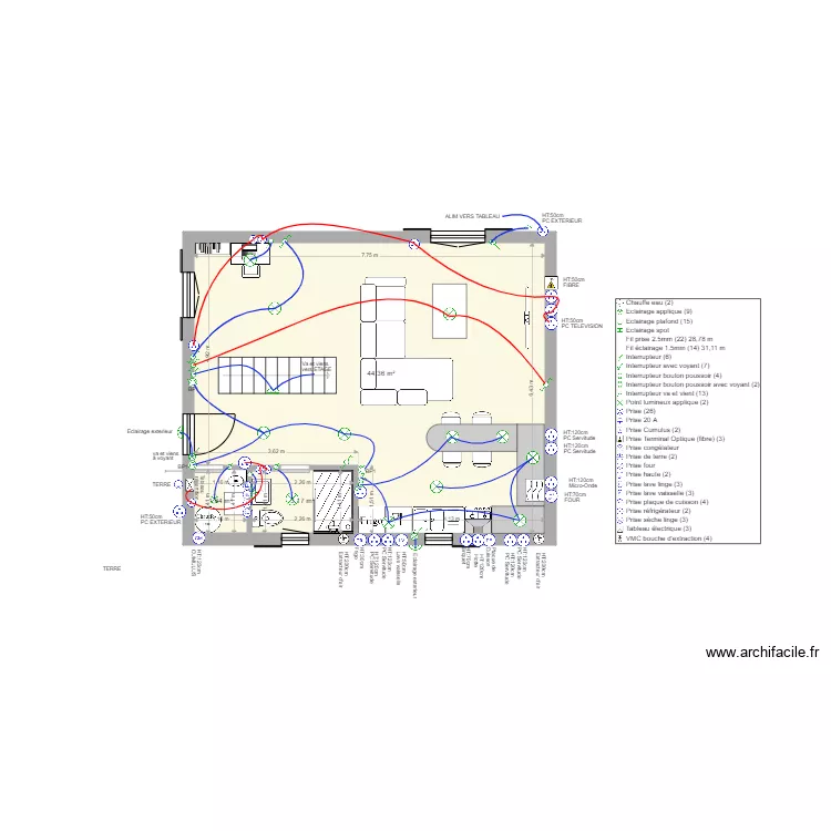 plan electrique sylvain Mora. Plan de 