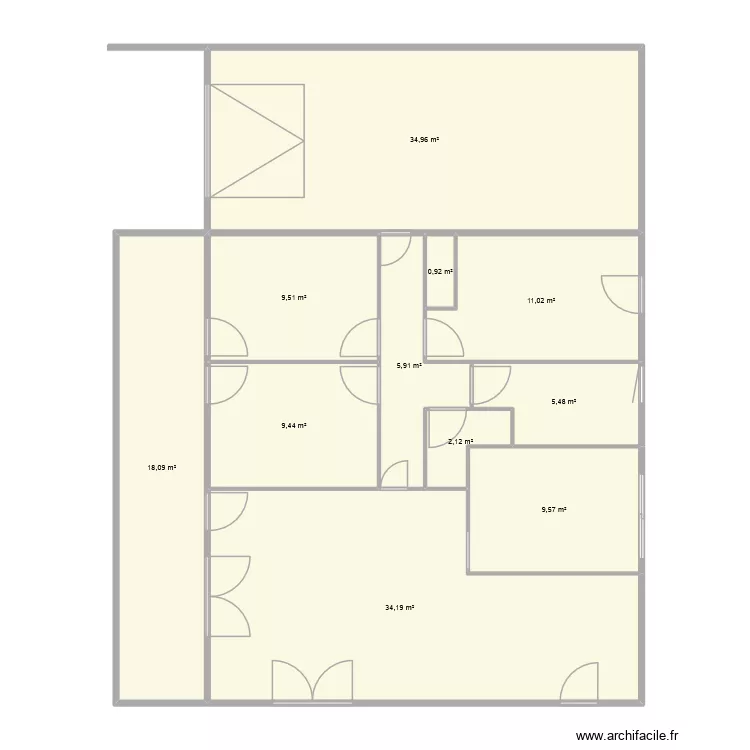 CORB INIT. Plan de 11  et 141 m²