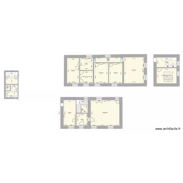maison thomery 2. Plan de 17 Pièces et 171 m² maison thomery 2. Plan de 17 Pièces et 171 m²