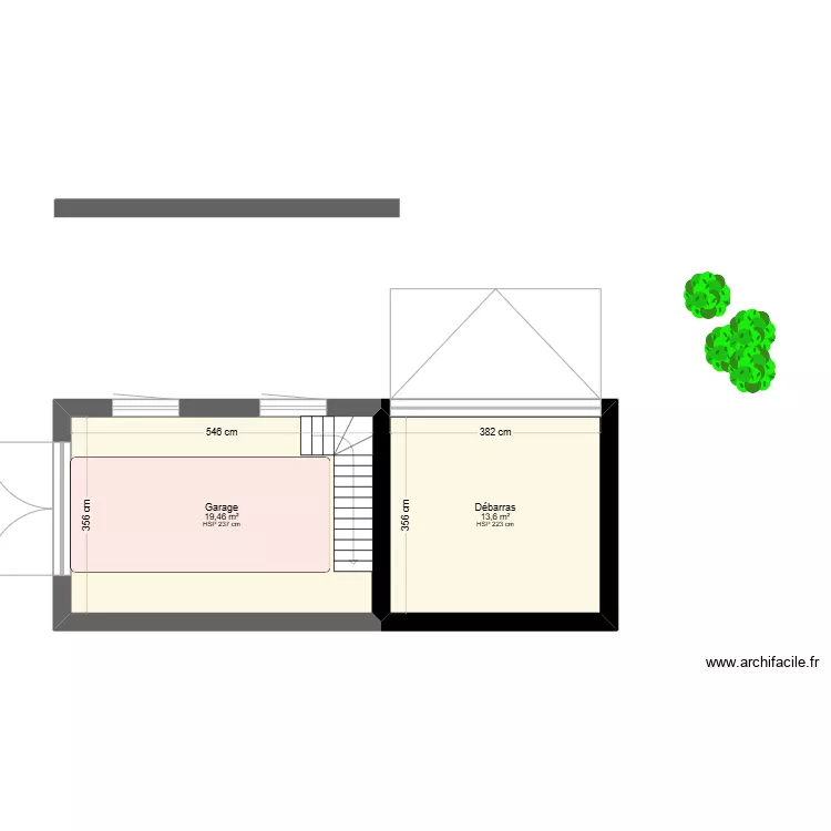 garage RDC- am&eacute;nag&eacute;. Plan de 