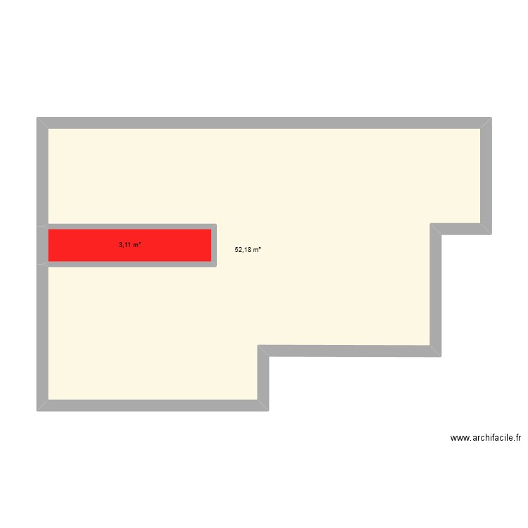 Badalamenti. Plan de 2 pièces et 55 m2