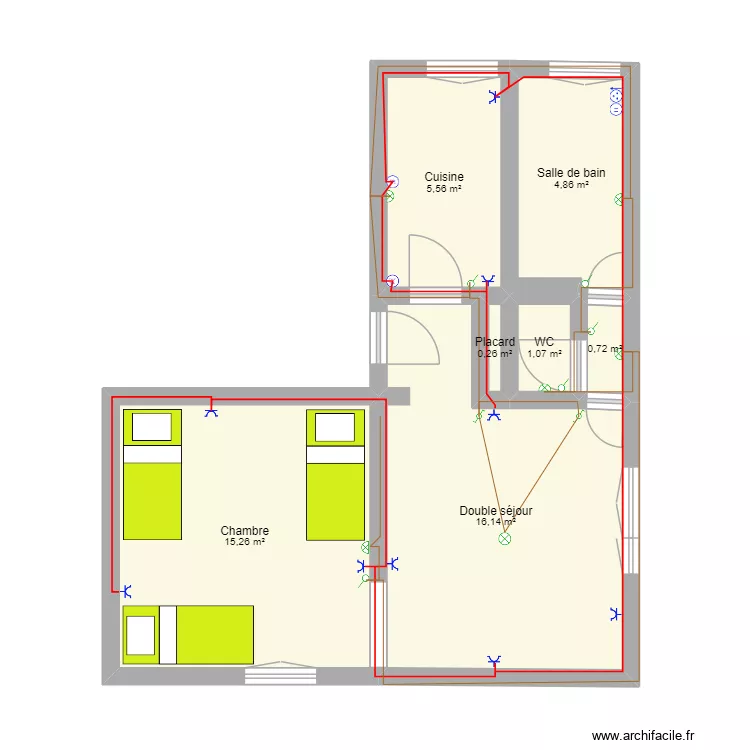 APPARTE DE TK. Plan de 7 et 44 m² APPARTE DE TK. Plan de 7 et 44 m²