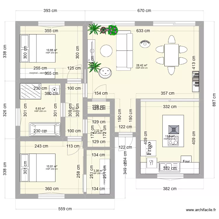 Maison Plein pied 79,9 m². Plan de Maison Plein pied 79,9 m². Plan de