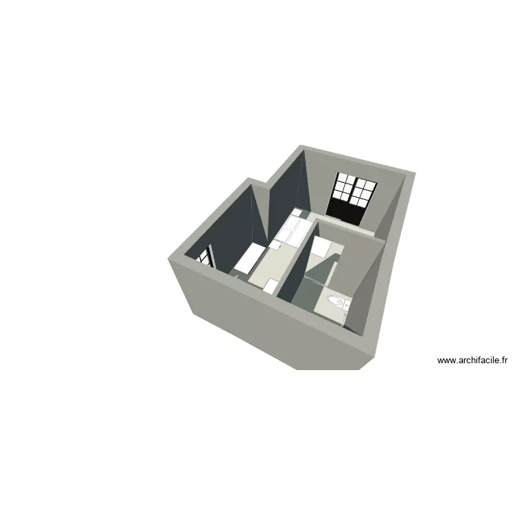 StudioVal simul1. Plan de 1  et 20 m²