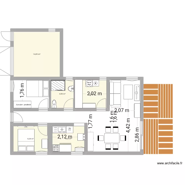 Maisons perso. Plan de 5  et 37 m²