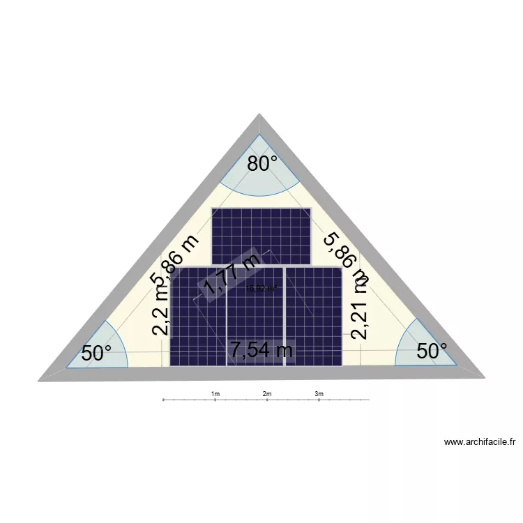 panneaux. Plan de 1 Pièce et 17 m² panneaux. Plan de 1 Pièce et 17 m²