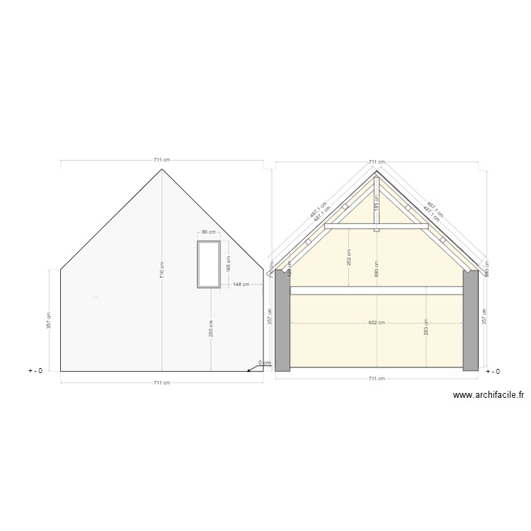 coupe et Pignon 01. Plan de 0 pièce et 0 m2