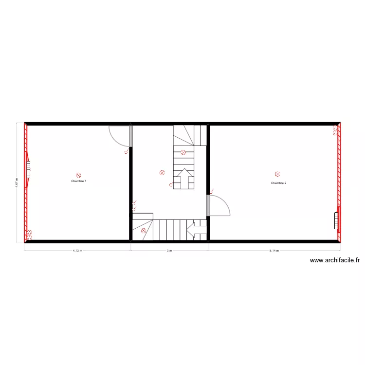 EL BALI R+1 EX. Plan de 1  et 53 m²