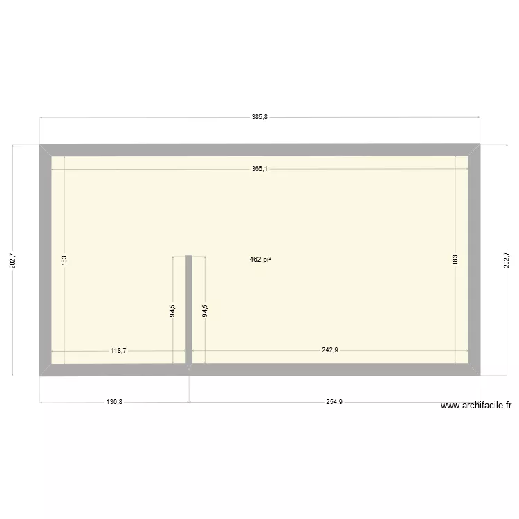 726 gamache. Plan de 1  et 43 m²