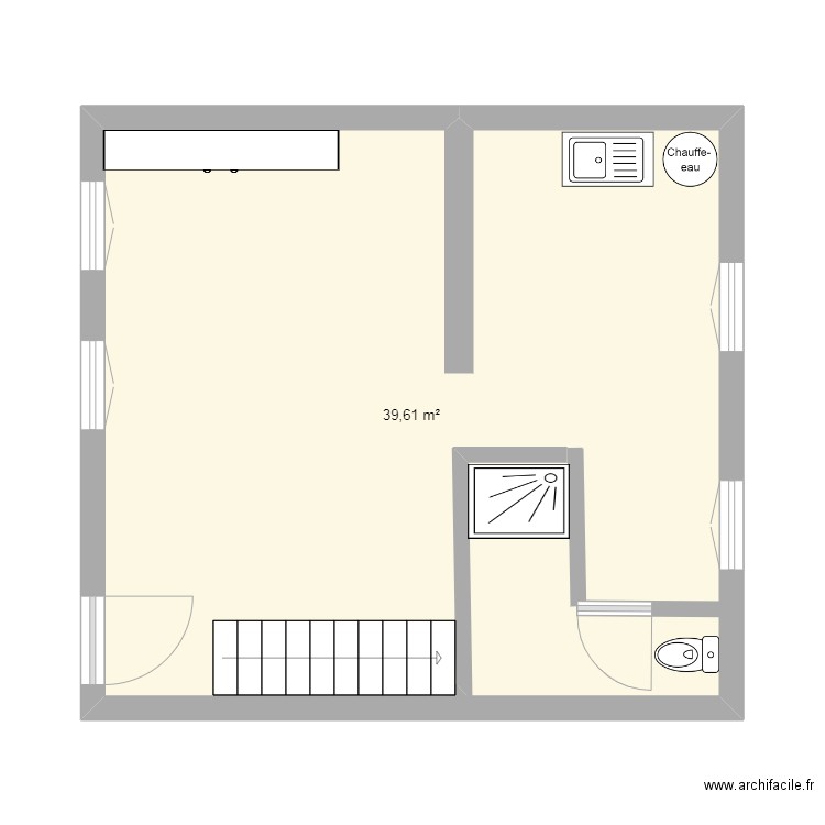 MADLEEN RONCQ. Plan de 1 pièce et 40 m2
