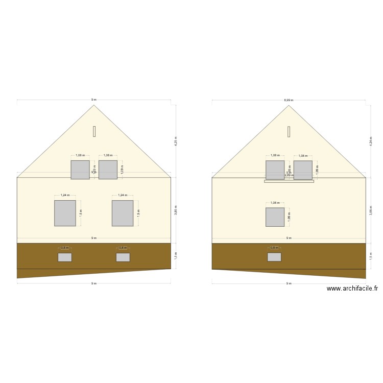Maison côtés. Plan de 0 pièce et 0 m2